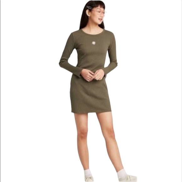 nwt Wild Fable Stretchy Ribbed Dress - Picture 1 of 7